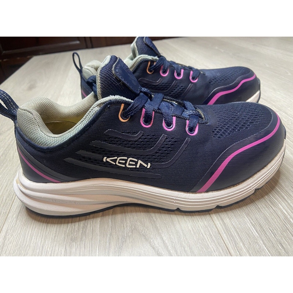 Keen Safety Shoes Womens 7 Utility Vista Energy Carbon Toe Work Navy EH Rated‎